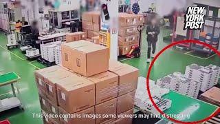 Video shows moment multiple batteries exploded at South Korean battery plant