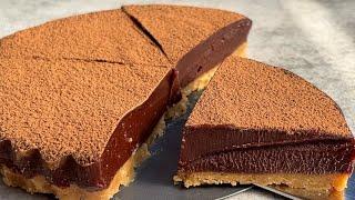 NO BAKE Chocolate Tart  Easy Dessert Recipe No Oven No Egg