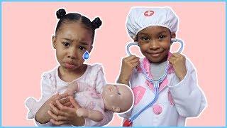 Sefari Takes Her Sick Baby To The Doctors‍️ Kids Videos