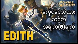 EDITH မကိုင်ခင်သိထားသင့်တဲ့အချက် 5 ချက်