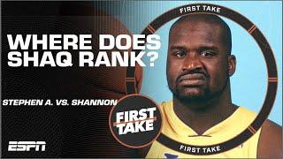 Stephen A. can LIVE with Shannon Sharpes ranking of Shaq among all-time centers  First Take