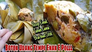 Resep Botok Udang Tempe Enak E Pollll⁉️ Tahan Lama Bisa buat Stok Lauk Dirumah⁉️