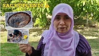 SAC KÜF OLDU  ATMA ODUN ATEŞİNDE GÖZLEME  SAC KÜFLENDİ İSE BU İŞLEMİ YAPIN NET ÇÖZÜM  KISA VİDEO