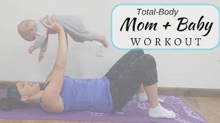 Full-Body Mom & Baby Workout  Mommy & Me At-Home Postpartum Workout with Baby