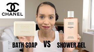 COMPARING  CHANEL Coco Mademoiselle Foaming Shower Gel VS CHANEL Coco Mademoiselle Fresh Bath Soap