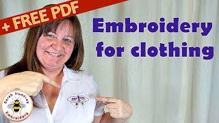 Stitching on your clothes. A beginners project - Beginners Hand Embroidery tutorial part 3