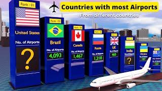 Countries with most Airports in the world 2022  Insane data