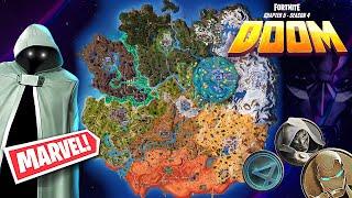 Fortnite Chapter 5 Season 4 Map Concept - DOOM Marvel Realities Arrive To The Island