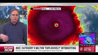 Hurricane Milton Explosively Intensifies in Gulf of Mexico to Category 5 Storm