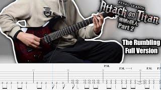 Attack on Titan The Rumbling full ver Guitar Cover Tabs Final season part 2 Opening SiM 進撃の巨人