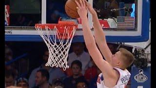 Kristaps Porzingis knicks  ALLMonster 24 DUNKS. through 40 games .