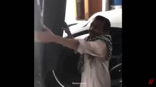 Indian man slams hand in car door