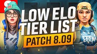 *NEW* Low Elo Tier List Patch 8.09 - Killjoy Meta is BACK - Valorant Guide