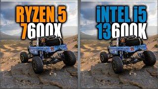 Intel i5 13600K vs Ryzen 5 7600X Benchmark Review - Tested 15 Games and Applications