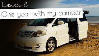 One year on a review of my Toyota Alphard camper van episode 8