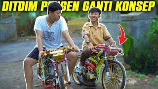 SEPEDA DRAG SATRIO KEMBAR LAMA GAK HIDUP DITDIM PENGEN GANTI KONSEP SATRIO KEMBAR