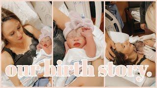 POSITIVE UNMEDICATED BIRTH STORY RAW FOOTAGE  unexpected induction no epidural first time mom