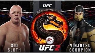 EA Sports UFC 2  Sid Sloth vs Scorpion Ultimate Team Ranked Match Crazy KO