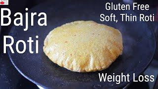 Bajra Roti - Tips To Make Soft & Thin Masala Bajra Roti Recipe - Gluten Free Roti  Skinny Recipes