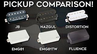 Pickup Comparison Duncan JB Nazgul Distortion EMG8181tw & Fishman Fluence Modern