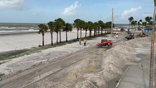 SO. MUCH. SAND. Hurricane Helene brings in mounds of sand on Estero Island