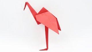 Origami Flamingo Yapımı  Kağıttan Flamingo Nasıl Yapılır