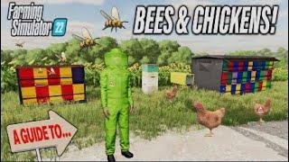 FS22  A GUIDE TO… BEES & CHICKENS  Farming Simulator 22  INFO SHARING PS5.