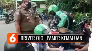 Tak Terima Penumpang kena Razia Masker Driver Ojek Online Pamer Kemaluan di Depan Petugas