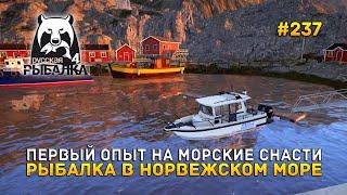 Первый опыт на Морские снасти. Рыбалка в Норвежском море - Русская Рыбалка 4 #237