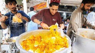 Street Food in Karachi - GOLDEN Chicken Biryani + HALEEM - Pakistani Street Food Tour of Karachi