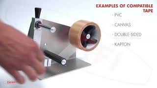 Manual adhesive tape dispenser with safe-cut system for large rolls  DIC50  DERFI
