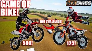 GAME OF BIKE WITH 3 PEOPLE BUT WE ADDED AN INSANE CHALLENGE MXBIKES