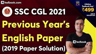 SSC CGL Previous Year Solved Paper - English  SSC CGL 2019 Question Paper