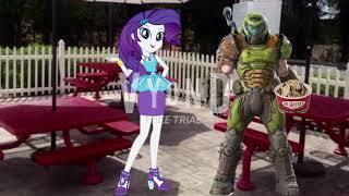 Rarity Steals Doom Slayers Ice Cream from Brusters Real Ice CreamGrounded