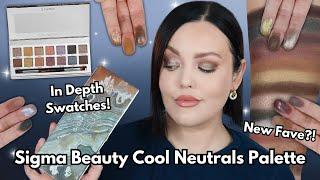 New Sigma Beauty Cool Neutrals Palette In Depth Swatches Eye Look & Review