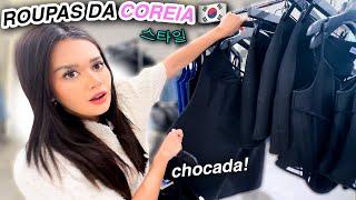 PROVANDO ROUPAS DA COREIA + Minhas comprinhas