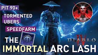 【Immortal ARC LASH】killing Uber Lilith & Pit 90 effortlessly Full Run Showcase  Diablo 4 Season 4