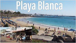 Playa Blanca Lanzarote town & beach walk tour Playa Dorada 4K