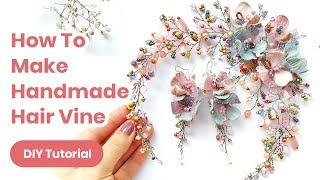 DIY Hair Accessory Handmade Idea. Wedding or Graduation Outfit. Spring Look 2020