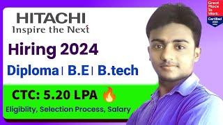 Hitachi Energy Recruitment 2024। ENGINEER। CTC 5.2 LPA। Permanent Job। Job Vacancy 2024।  Jobs 2024