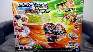 4-IN-1 BEY  COSMIC VECTOR BATTLE SET QuadDrive Unboxing & Test Battle  Beyblade Burst QuadDriveDB