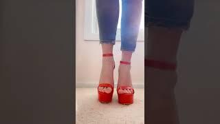 Red Platform Stiletto High Heels