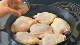 Every Good Cook Should Know This Recipe Hubby Asks for it Everyday Chicken Thighs Dinner in a Pan