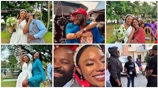 Nancy IsimeKunle RemiTina MBARamsey NoahChidi Mokeme others on set of new movie.