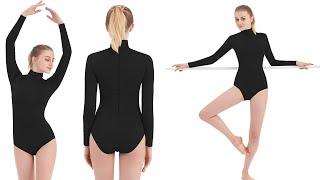 SUPRNOWA Womens Spandex Turtleneck Leotard  $100k Bonuses in Description