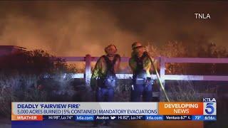 Fairview Fire burns overnight grows to 5000 acres