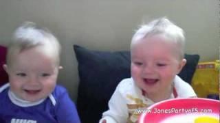 CUTE baby twins laughing - GIGGLE WARNING  funny baby videos