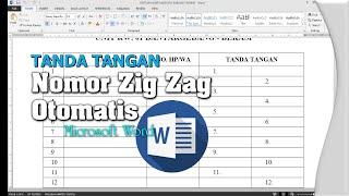 Cara Membuat Nomor Tanda Tangan Zig Zag Otomatis di Microsoft Word