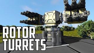 Space Engineers - S1E22 Designing Rotor Turrets