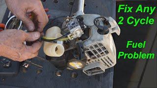 How to FIX a 2 Cycle  Engine Trimmer with FUEL PROBLEMS - Wont Start or Run